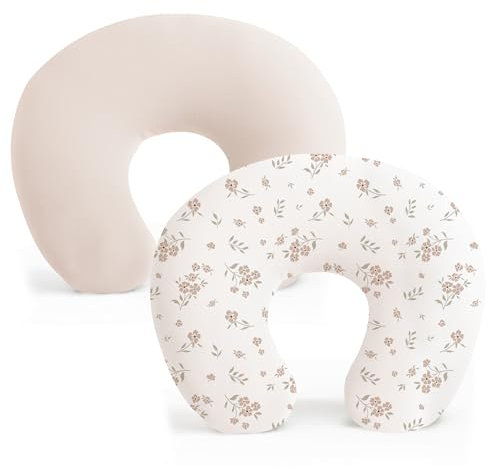 Konssy 2 Pack Nursing Pillow Covers, Soft Stretchy Cover for Breastfeeding