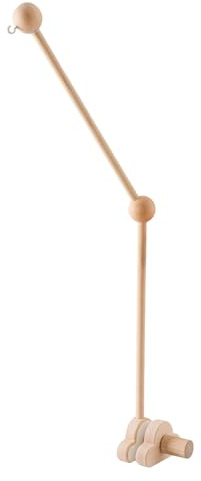 Jipersuo Baby Crib Mobile Arm 27. 17inch Wooden Cloud Design Detachable Adjustable Holder Cute Cot Bed Wind Chimes Hanger Bracket Cot Mobile Holder 32