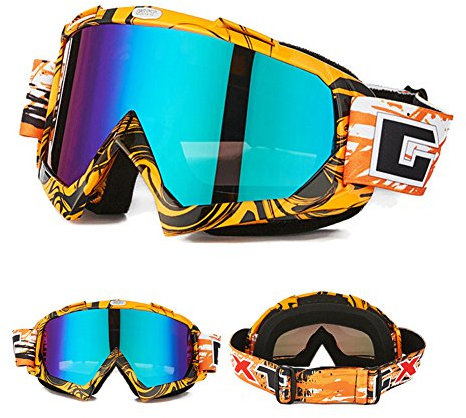 Nicole Knupfer Skibrille Motorradbrillen Schutzbrille,Winter Schnee Sport Snowboardbrille,Skibrille Für Damen Und Herren Jungen Und Mädchen (Orange)