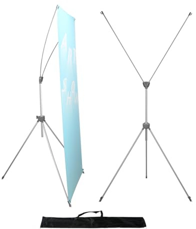 YDisplay X Banner Stand Adjustable Fit Banner Size from 23X63 to 32X78 Portable Oxford Bag for Trade Show Exhibition Market,1 Pack