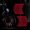 TOMALL 18pcs verlängern 43cm reflektierende Rad Felgenstreifen Aufkleber für Motorradräder Auto Radfahren Fahrrad Fahrrad Nacht reflektierende Sicherheit Dekoration Streifen Universal (Rot)