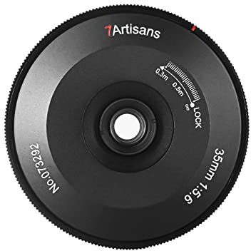 7artisans Lente Ultrafina de Enfoque Manual de Marco Completo f5.6 de 35 mm para cámara Sony EMirrorless A6000 A6300 A6400
