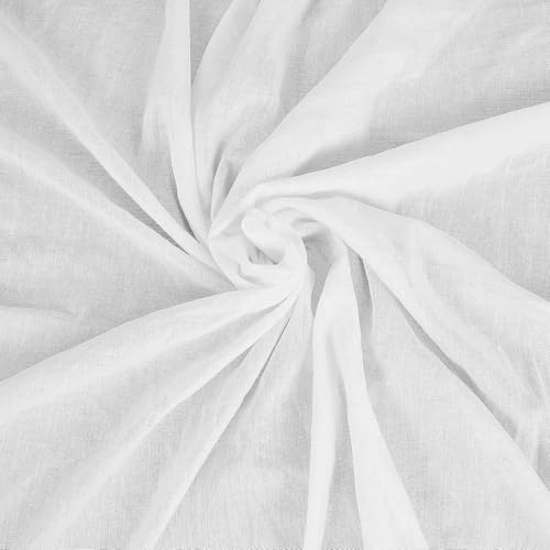 FT Muslin Fabric 100% Cotton Cheesecloth Fabric 55 Wide (White, 5m) | Grade 90 Unbleached Cotton Muslin Fabric for Cooking, Straining, Baking, Embroidery, Halloween Décor & Crafts