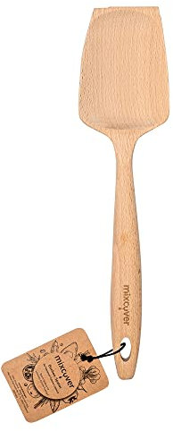 mixcover nachhaltiger Holz-Spatel für monsieur cuisine connect Zubehör monsieur cuisine smart mcs zubehör, Ersatz für Drehkellenspatel monsieur cuisine Teigschaber Rührlöffel Kochlöffel Vegan
