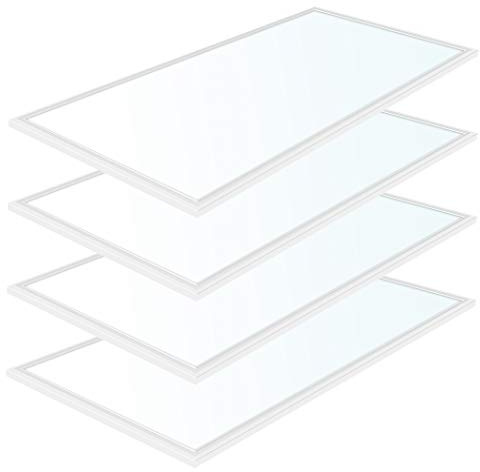 LUVODI 4 Pack LED Panel Ceiling Light, 1200 x 600mm Ultra-Slim Cool White 6000K 72W 5760lumen Recessed Lights Flat Tile Downlight for Office Hallway Kitchen Industrial Use