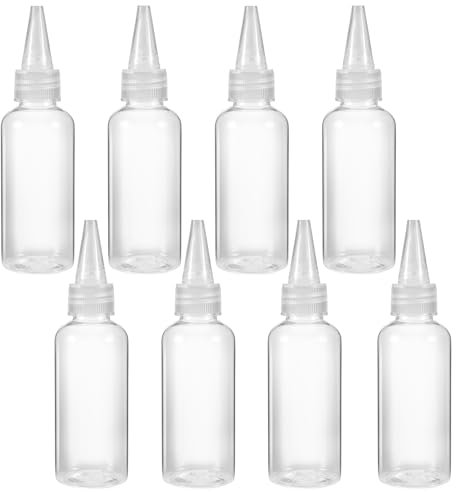 8 Stück Quetschflasche Dosierflasche Squeeze Flasche Ölflasche Plastik, 60 ml Mehrzweck Squeeze Ölspender Flaschen Plastik Quetschflasche für Ölivenöl Öl Behälter Ketchup Sojasauce Speisewürze Kochen