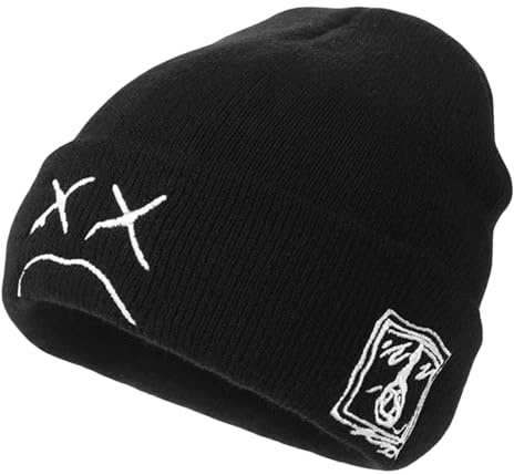 NNCEVM Fashion Beanie for Men Beanies Women,Warm Winter Hats for Men Embroidery Unisex Knit Hat Skull Cap(Black)