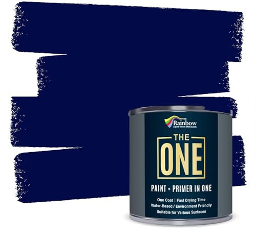 THE ONE All-In-One Paint & Primer - Navy Gloss, 2.5 L | Multi-Surface 1 Coat Formula | Easy Indoor & Outdoor Decorating for Home & Garden Walls, Floors & Furniture | Durable, Water-Based & Low VOC