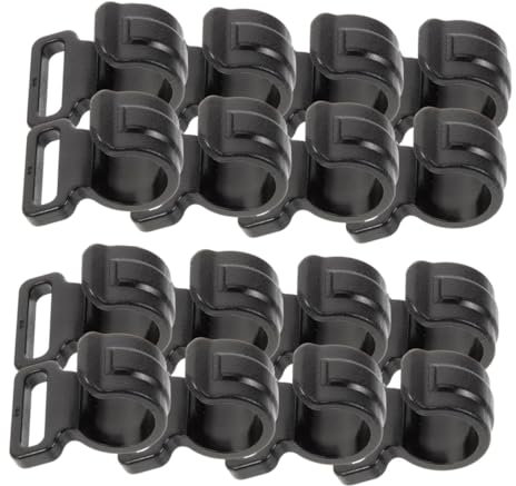 KOMBIUDA Ganchos Multiusos para Accesorios de Acampada 20 Unidades Clip para Lona de Tienda de Campaña Abrazadera en C Portátil para Iluminación de Postes de Dosel