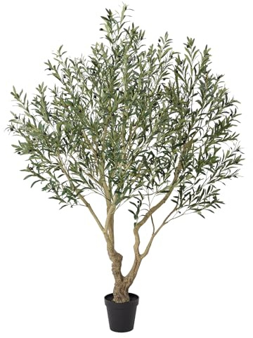 Verinatural Olive Tree Artificial Indoor 7ft - UV Resistant Large Fake Plants - Realistic Faux Olive Tree in Pot - Tall Artificial Plants Outdoor for Home, Patio, Living Room, Office Decor,VN138