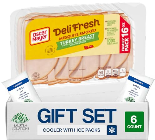 Salutem Vita – Rotisserie Seasoned Sliced Chicken Breast Deli Lunch Meat, Gift Set – Pack of 6