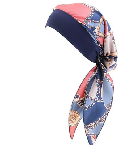 YSTrillion Chapeau de Chimio,Chimio Turban pour Femmes,Foulard Cheveux Élastique Bandana Mousseline Imprimé Bandana Casquette Pour Chimiothérapie (multicolor)