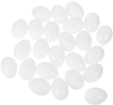 Gadpiparty 30Pcs Solid Plastic Bird Eggs Realistic Imitation Pigeon Eggs to Reduce Hatchability and Stop Laying Mental Stability Aid for Caged Birds Ornamental Craft Decoration