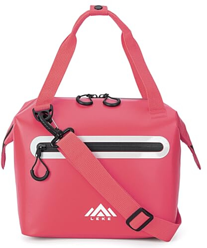 Lekesky Sac Glacière Isotherme 12L, Glacière Souple Étanche et Anti-Fuite avec Cadre Métallique, Sac Repas Portable pour Pique-Nique, Plage, Camping et Voyage