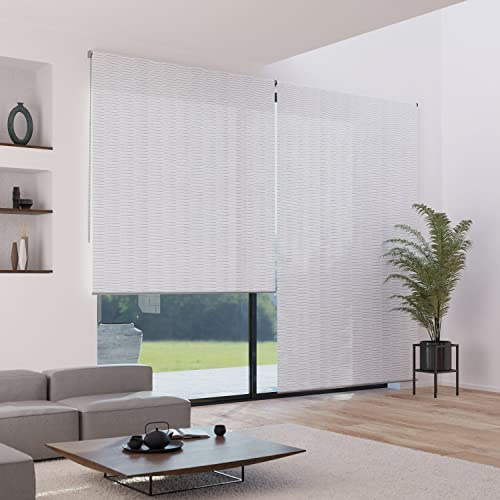 MADECOSTORE Store Enrouleur tamisant Motif structuré - Gamme Must - Blanc - L84 x H250cm