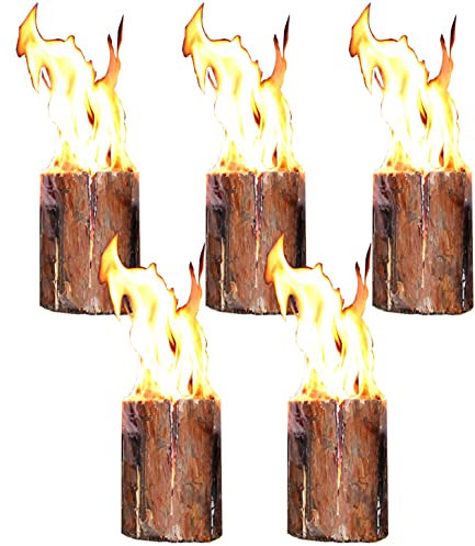 Hoyo Technology GmbH Schwedenfeuer 5 Stück Baumfackel Finnenfackel Gartenfackel Fackel H 19 cm D 9-14 cm Brenndauer ca. 40 Minuten pro Stück