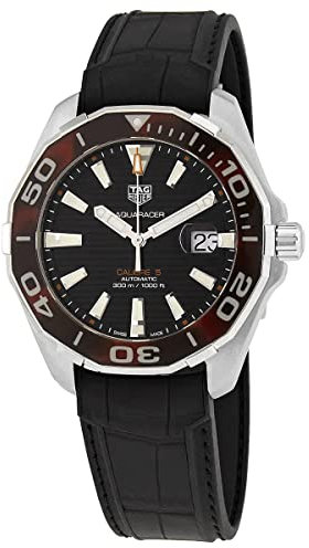TAG Heuer orologio Aquaracer 43mm Calibre 5 nero automatico acciaio WAY201N.FT6177