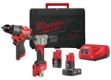 Milwaukee M12 FPP2D2-422X RIVETTATRICE + TRAPANO M12 FPD2
