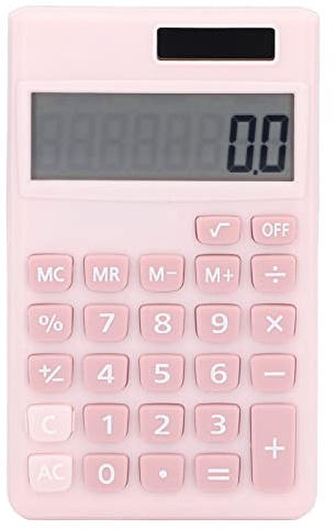 Zerodis Calculatrice, Matériau ABS Affichage 8 Bits Petite Calculatrice pour Les Entreprises, Le Bureau et la Maison (Rose)