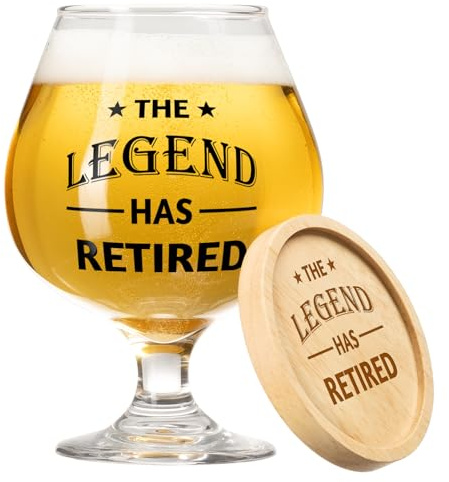 KAAYEE Retirement Gifts for Men, Beer Glass Funny Gifts for Men from Women