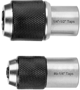 ＡＷＨＡＯ 2-teiliger Gewindebohrer-Steckschlüssel-Adapter, verstellbarer Gewindebohrer-Steckschlüssel M3–12, Gewindebohrerhalter, 1/4 Zoll – 1/2 Zoll, 0–1/2