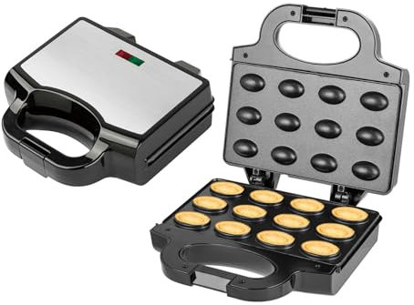 Generic Molde para galletas de nueces - Máquina para hornear galletas en forma de nuez | Cocina calefactora de doble cara para desayuno, comida rápida, almuerzo y cena, 10,04x4,53x10,04 pulgadas