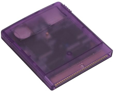 Gameboy Color Professionelle Spielvideokassette,Spielvideokassettenkarte mit 8G-Speicherkarte Advance SP, Anpassbare Tastenfunktionen,Stabiler Datenspeicher für (lila transparent)