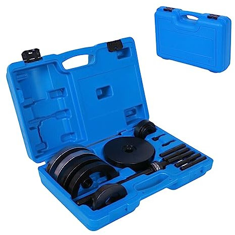 HUSPOO Radlager Werkzeug Satz 16-Tlg 85Mm für VW VAG T5 Touareg, Spezial Abzieher Kit für VW T5 Radlager Werkzeug Naben Radnaben Ersatz Werkzeuge Mit Koffer, Blau