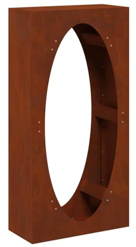 vidaXL Vedställ 50x23x100 cm väderbeständigt stål, öppen spis vedhållare, stockhållare, stockstativ, inomhus vedförvaring, vedställ, stockställ