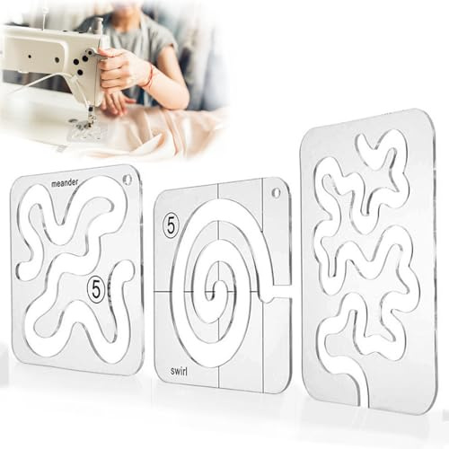 3pcs Quilting Template Ruler Quilting Ruler Sewing Ruler Quilting Stencil Templates Transparent Sewing Ruler Set Sewing Machine