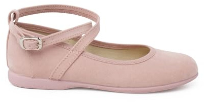 Pisamonas Merceditas Tipo Ante Tira Cruzada Hebilla Talla 35 Color Rosa Palo