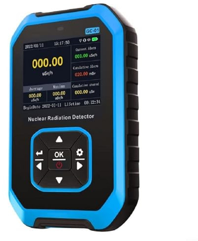 Compteur Geiger facile à utiliser avec capacités de surveillance en temps réel pour la sécurité dans les environnements industriels (bleu)