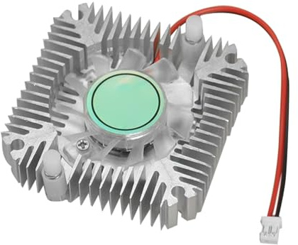 Gpu Cooler, Aluminum Air Cooler 55mm Chip Hole Distance, Low Noise, Compact Design, Efficient Radiator, Perfect for Home Office, Business Computers, Video Editing, and Workstations, 55x55x12mm Silver