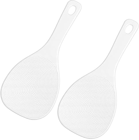 Mabor 2 st. rissked plast nonstick serveringssked återanvändbar koksked för potatismos, ris och riskokare