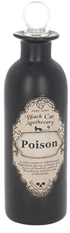 Nemesis Now Poison Potion Bottle 20cm Black
