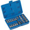 tectake 402447 Set di Chiavi a Bussola da 34 PZ., Torx Interna Esterna, Acciaio al Cromo Vanadio, per Lavori di Avvitatura su Auto Moto & Biciclette, incl. Valigetta