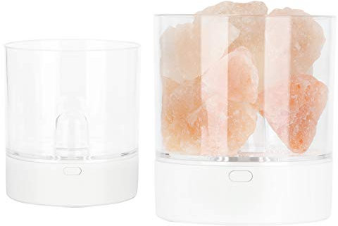 Lampe de sel en cristal naturel 7 couleurs lampe de chevet veilleuse pour chambre salon décor à la maison, lampe de sel lampe de chevet lampe de table veilleuse