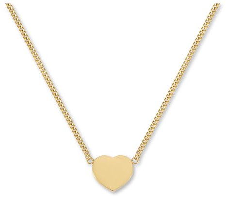 GD GOOD.designs Herzkette Gold für Damen - Verstellbar (42-47cm) | Vergoldete Kette mit Herz Anhänger | Halskette aus 316L Edelstahl - Valentinstag-Geschenk für Sie
