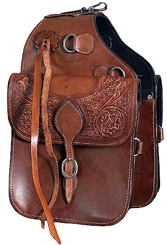 Borsa da sella in pelle con cinghie e fibbie in ottone/SS per cavalli/borsa da sella per cavalli/borsa da sella per cavallo ME-WSB-040