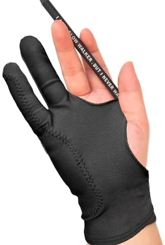Guanto anti-tocco – Guanto da a due dita per mano destra e sinistra | Guanti per tablet con grafica digitale ideale per mano destra e sinistra per schizzi, pittura e disegno