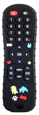 KEMUZ Mordedor Bebe, Mando a Distancia Juguetes para Bebés, Juguete la Dentició, Mordedor de Control Remoto Silicona sin BPA, para Bebés Niños Niña de 0 a 12 Meses