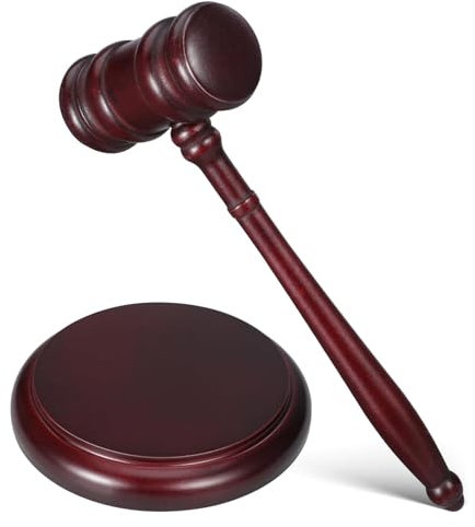 Subasta Martillo Conjunto, Mazo de Juez de Madera, Mazo de Juez de Madera, Mazo de Juez de Madera, Mazo de Juez de Madera con Base, para Reuniones de Subastas de Estudiantes, Abogados y Jueces