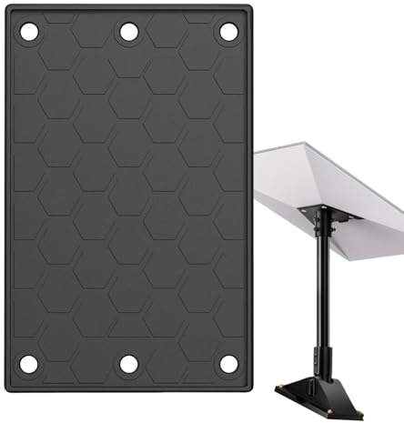 Cuscinetto Di Montaggio Per Antenna Parabolica,Tappetino in Silicone Antiscivolo,Base di Appoggio per Parabola Satellitare - per Esterno Casa Parete Tetto Camper Veicoli Campeggio