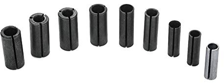 9 st chuck hylsa adaptrar träbearbetning router bit chuck hylsa adapter delad bussning fräsning skärhållare för gravering maskin trä router