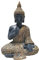 Dehner Dekofigur Buddha, 64 x 46 x 29 cm, Magnesia, schwarz/Gold