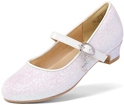 DREAM PAIRS Ballerines Filles Mary Jane Chaussures de Princesse Chaussures de Communion Chaussures d'école,Size 30,Blanc,KFL219
