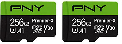 PNY 256GB Premier-X Class 10 U3 V30 microSDXC Flash Memory Card 2-Pack