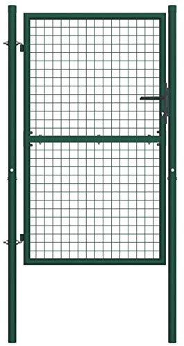 GuyAna Zauntor Stahl 100x150 cm Grün GartentüRen Aus Metall Stabmattenzaun Tor