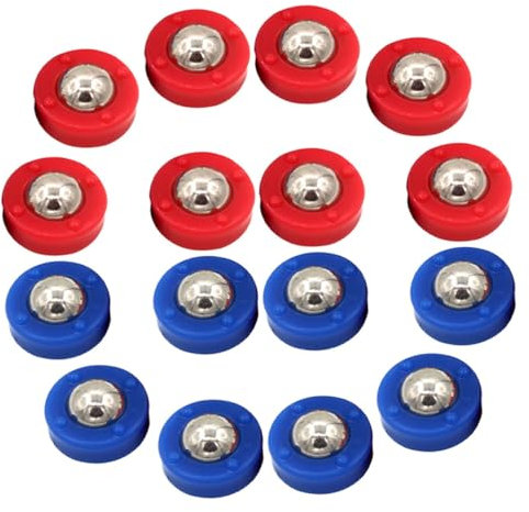 Milisten 24-teiliges Set mit Perlenschiebern, Puck-Set, Mini-Curling-Bälle, Ersatz für Curling-Spiel auf dem Tisch, Curlingspiel im Kinderzimmer, Stahl, innen