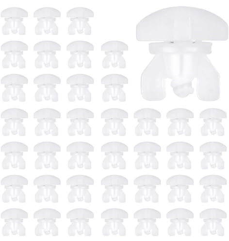 40 tende per sistema binario, ferroviario, fermatenda per tende, accessori per tende, lucchetti per tende, tende (bianco)